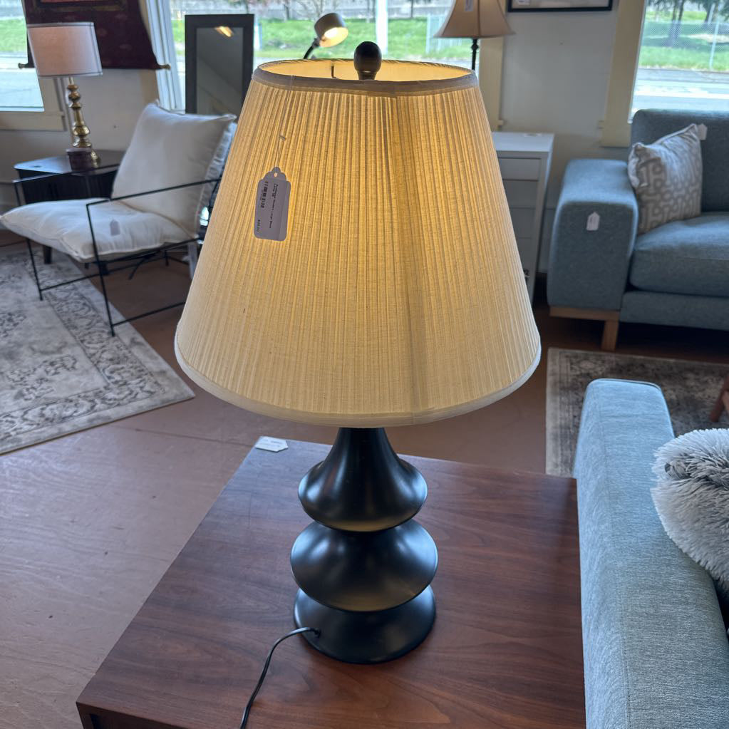 Scalloped Modern Large Black Lamp LAMPS