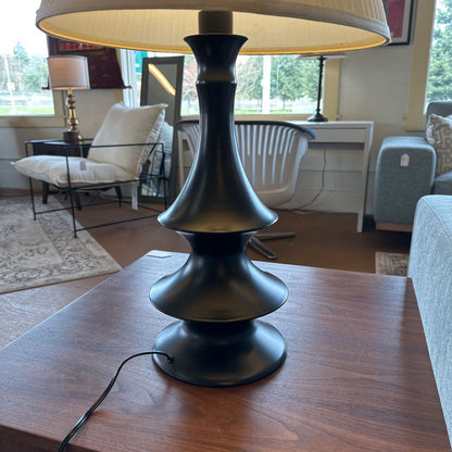 Scalloped Modern Large Black Lamp LAMPS