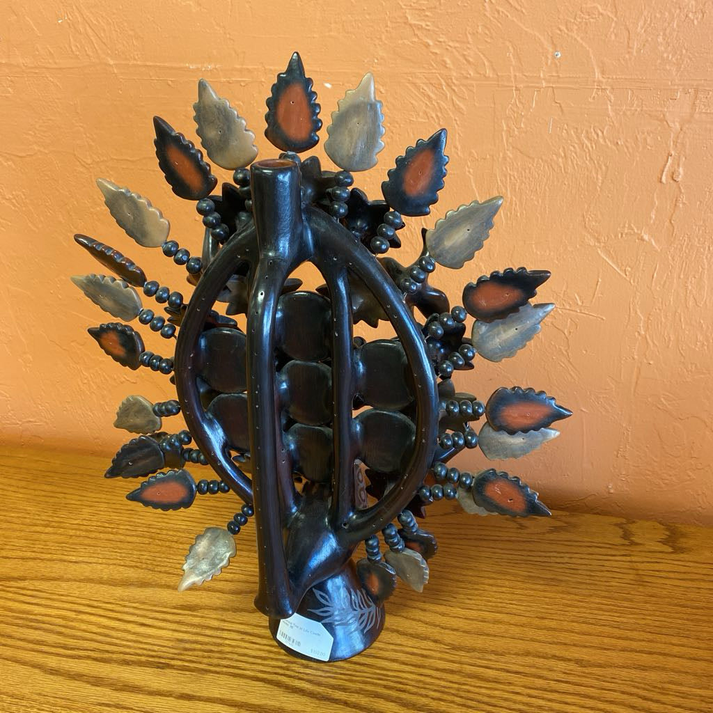 Peacock Tree of Life Candle Holder