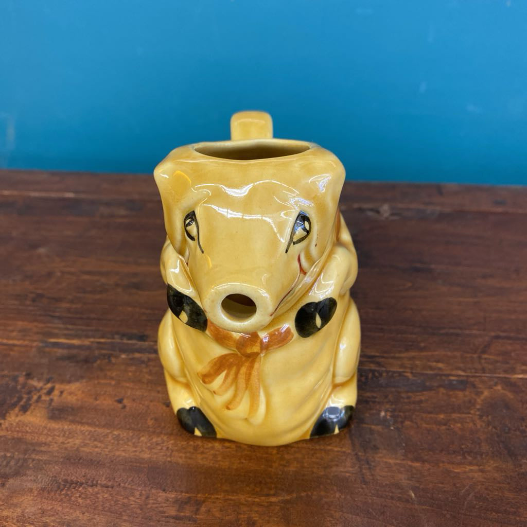 Vintage Yellow Smiley Pig Creamer SMALLS