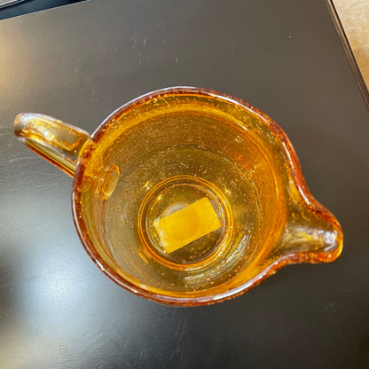 Gold Bubble Glass Pitcher