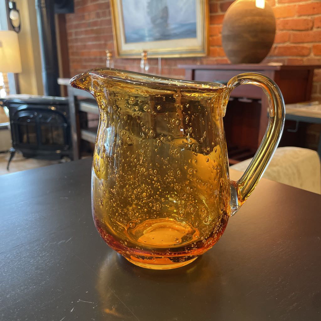 Small Gold Bubbble Glass Pitcher