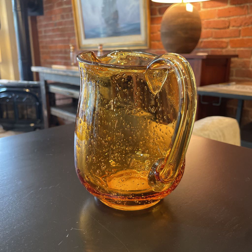 Small Gold Bubbble Glass Pitcher