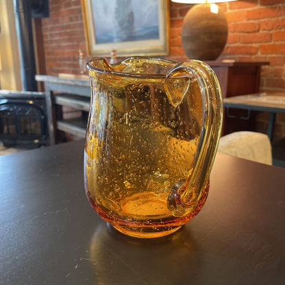 Small Gold Bubbble Glass Pitcher