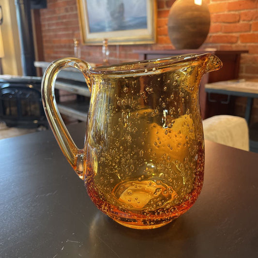 Small Gold Bubbble Glass Pitcher