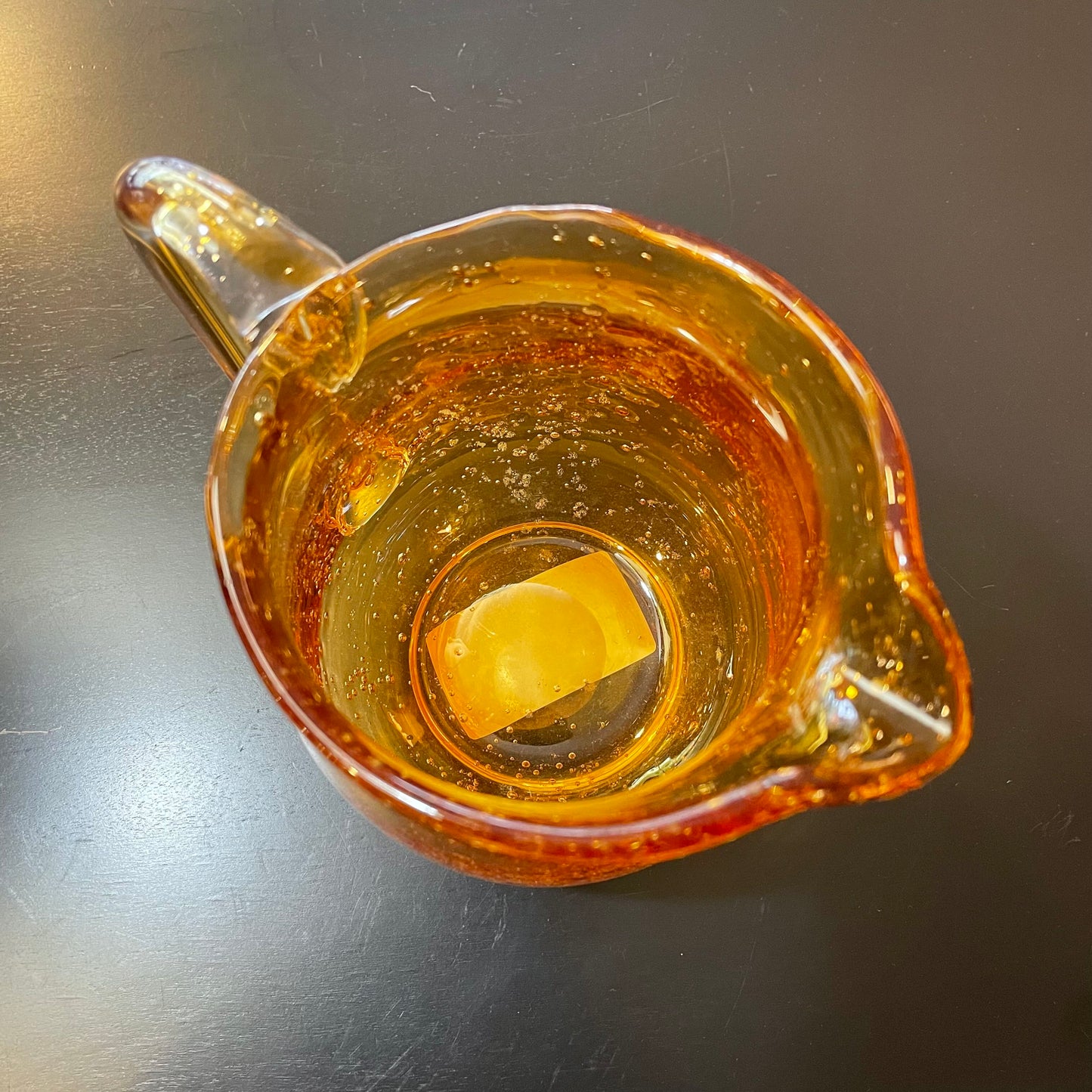 Small Gold Bubbble Glass Pitcher