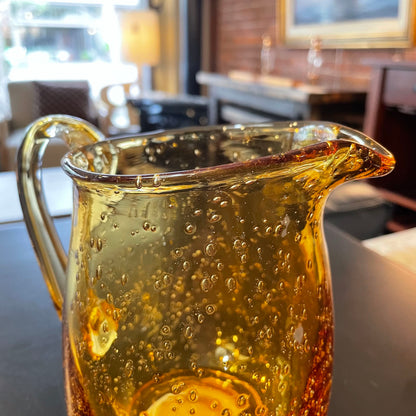 Small Gold Bubbble Glass Pitcher