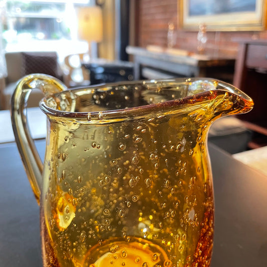 Small Gold Bubbble Glass Pitcher