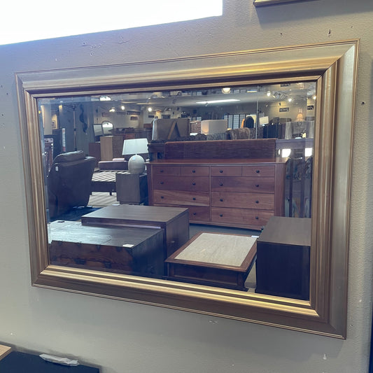 Large Rectangular Mirror with Matte Gold Frame C MIRRORS