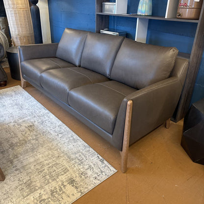 Dark Grey Mod Leather Sofa U SOFAS