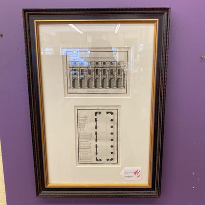 Architectural Etching Repro Print #2