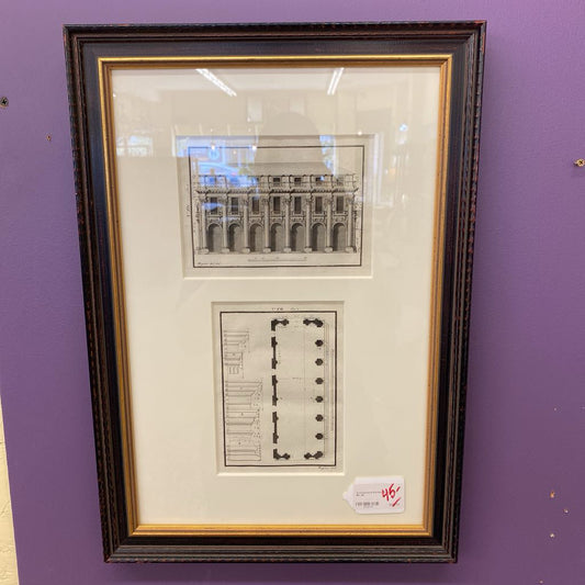 Architectural Etching Repro Print #2