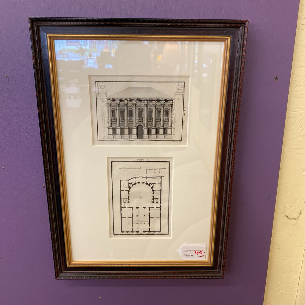 Architectural Etching Repro Print #3