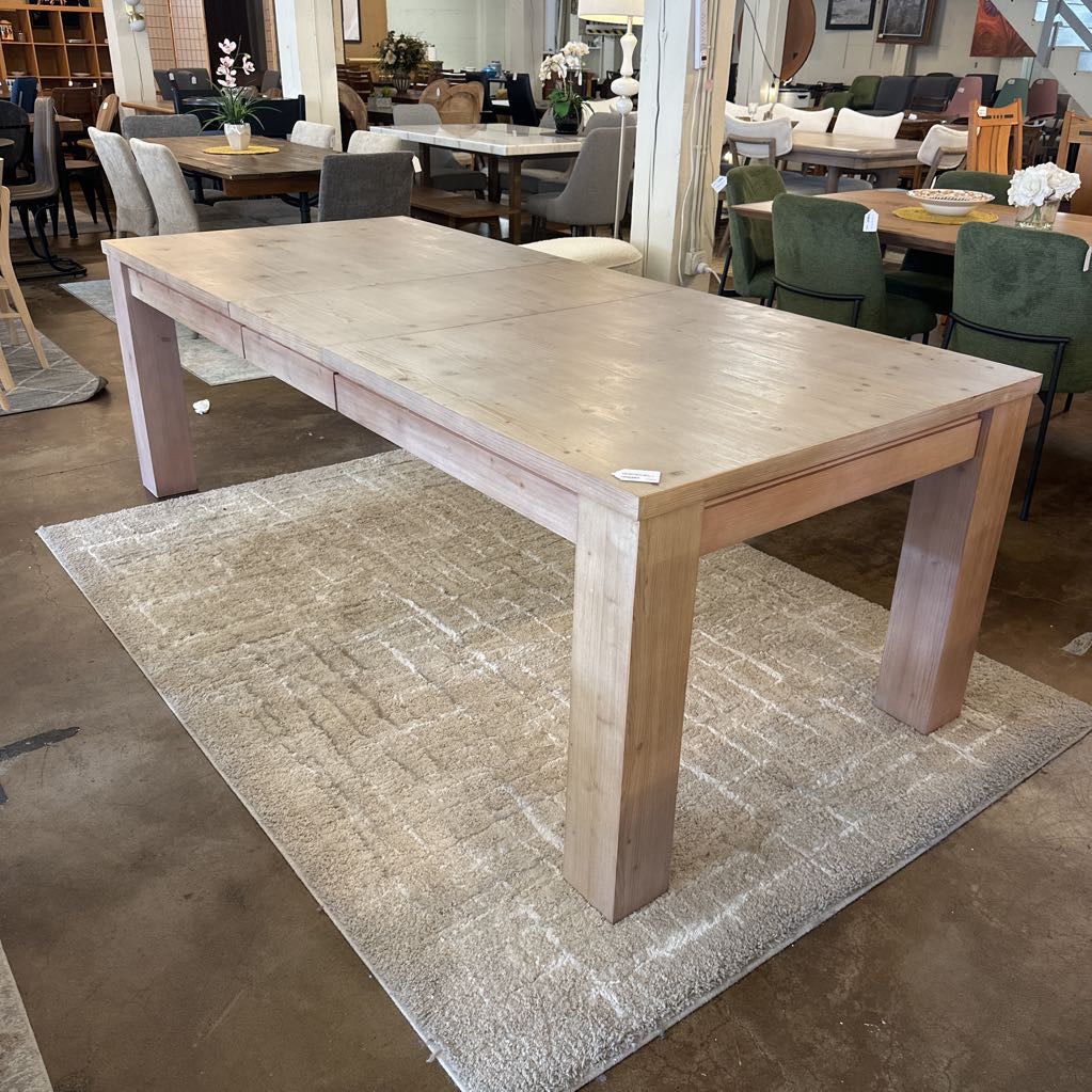 Light Wood Pottery Barn Expanding Table w/ Storage C DINING TABLES