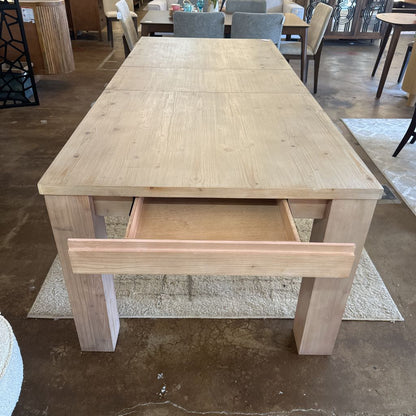 Light Wood Pottery Barn Expanding Table w/ Storage C DINING TABLES