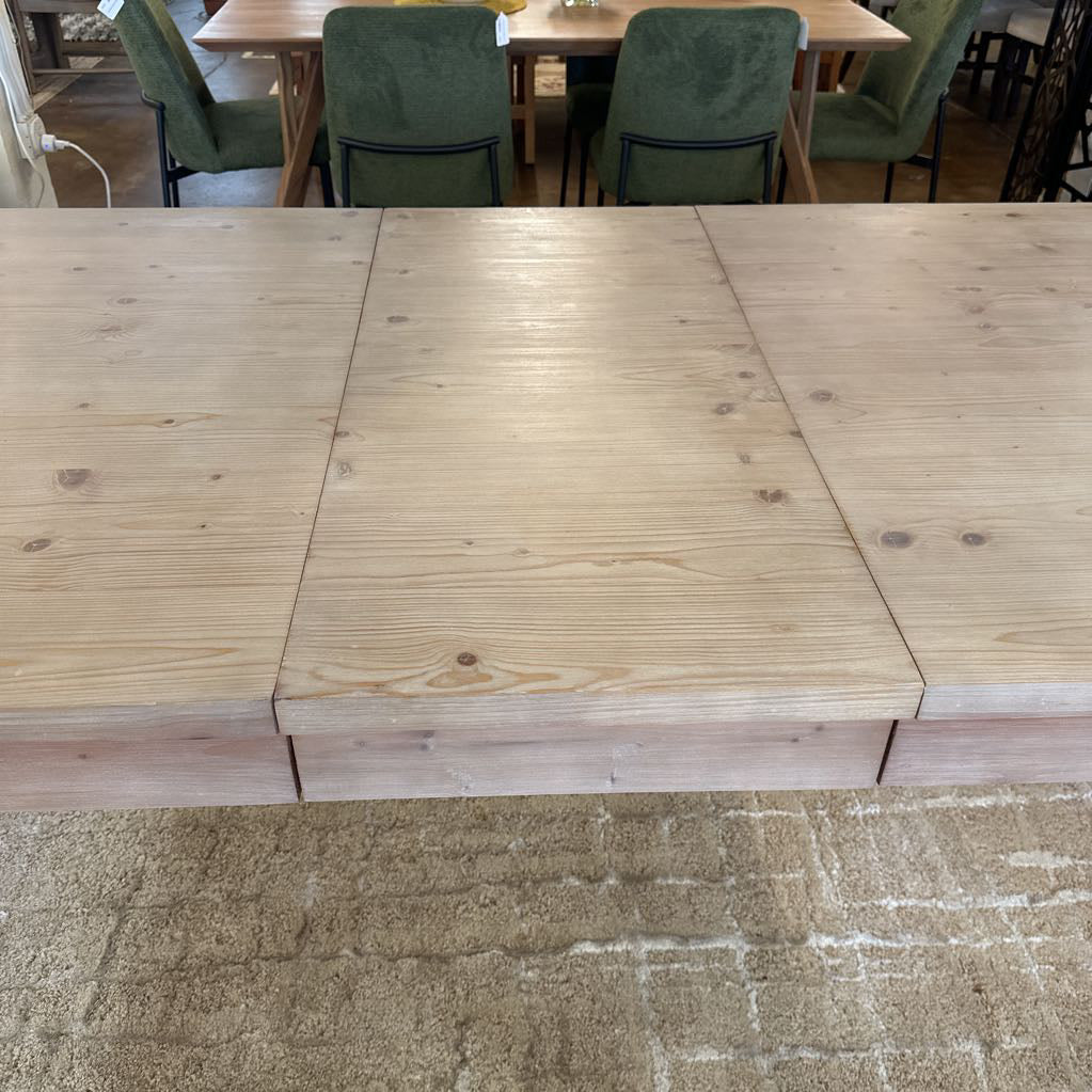 Light Wood Pottery Barn Expanding Table w/ Storage C DINING TABLES