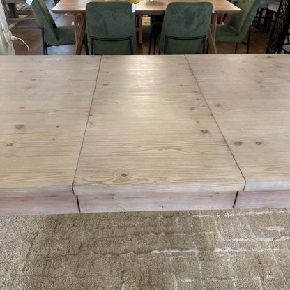 Light Wood Pottery Barn Expanding Table w/ Storage C DINING TABLES
