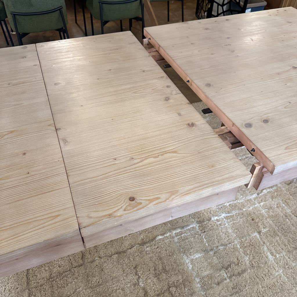 Light Wood Pottery Barn Expanding Table w/ Storage C DINING TABLES