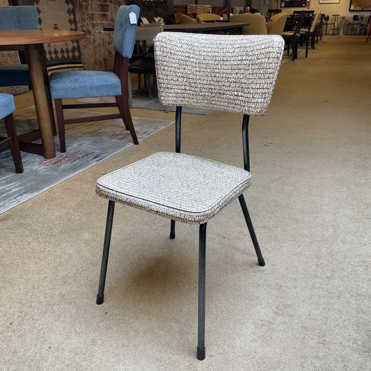Patterned Black Metal Frame MC Dining Chair C DINING CHAIRS