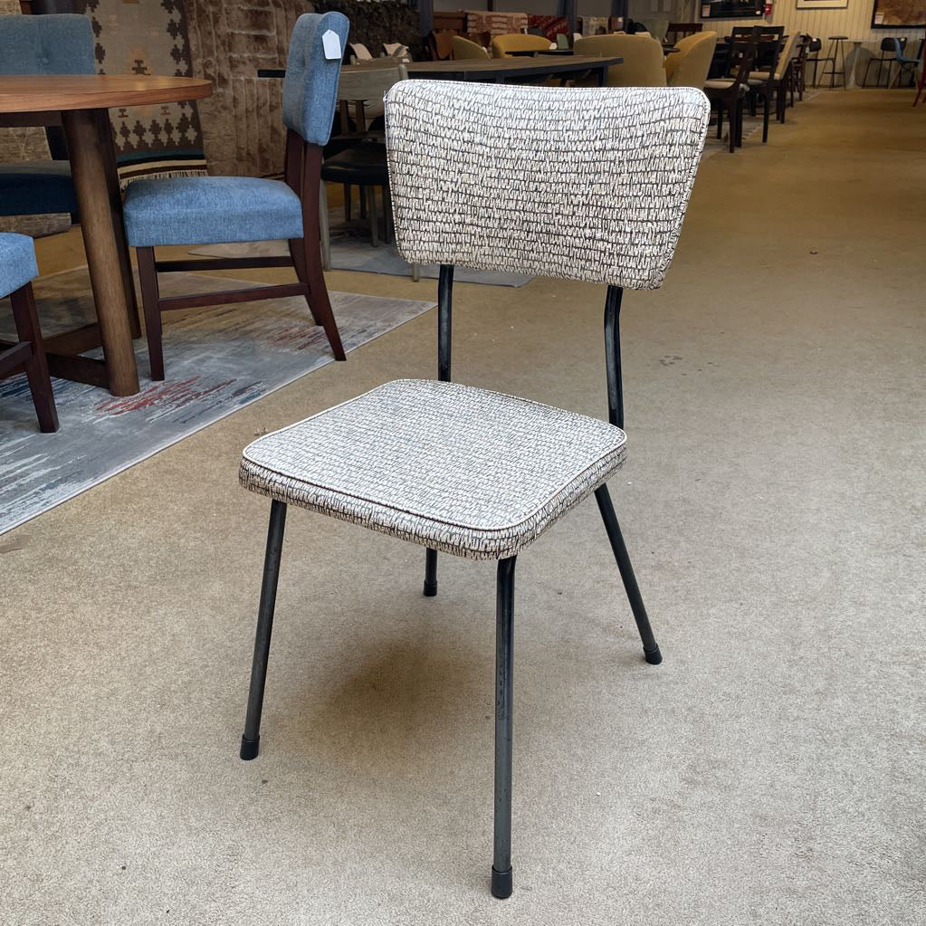 Patterned Black Metal Frame MC Dining Chair C DINING CHAIRS