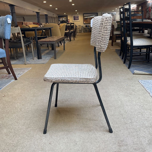 Patterned Black Metal Frame MC Dining Chair C DINING CHAIRS