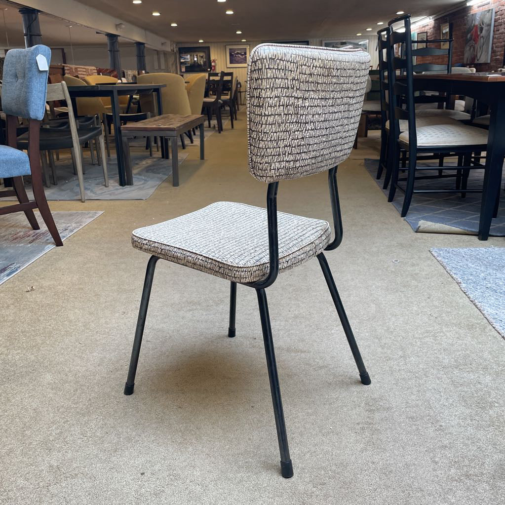 Patterned Black Metal Frame MC Dining Chair C DINING CHAIRS