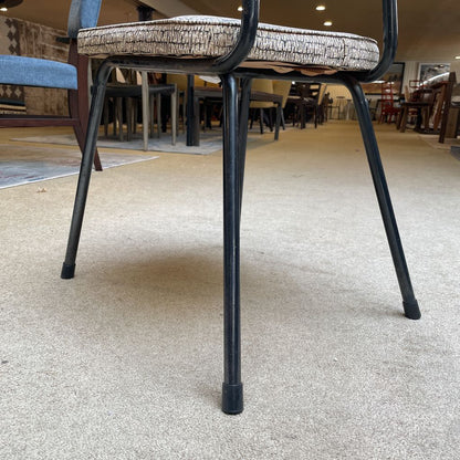 Patterned Black Metal Frame MC Dining Chair C DINING CHAIRS