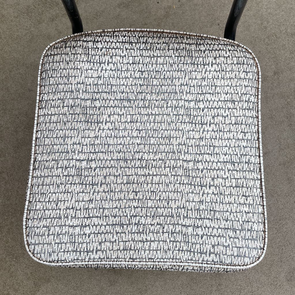 Patterned Black Metal Frame MC Dining Chair C DINING CHAIRS