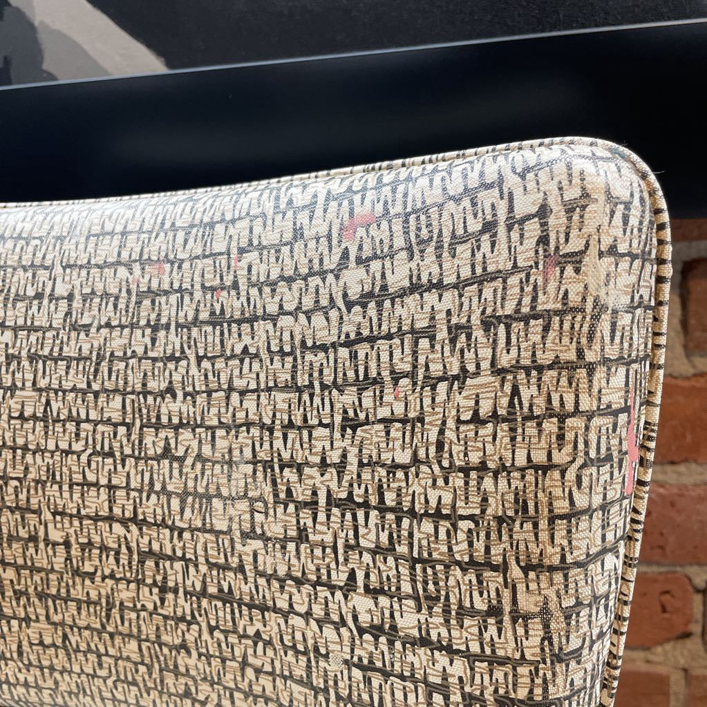Patterned Black Metal Frame MC Dining Chair C DINING CHAIRS