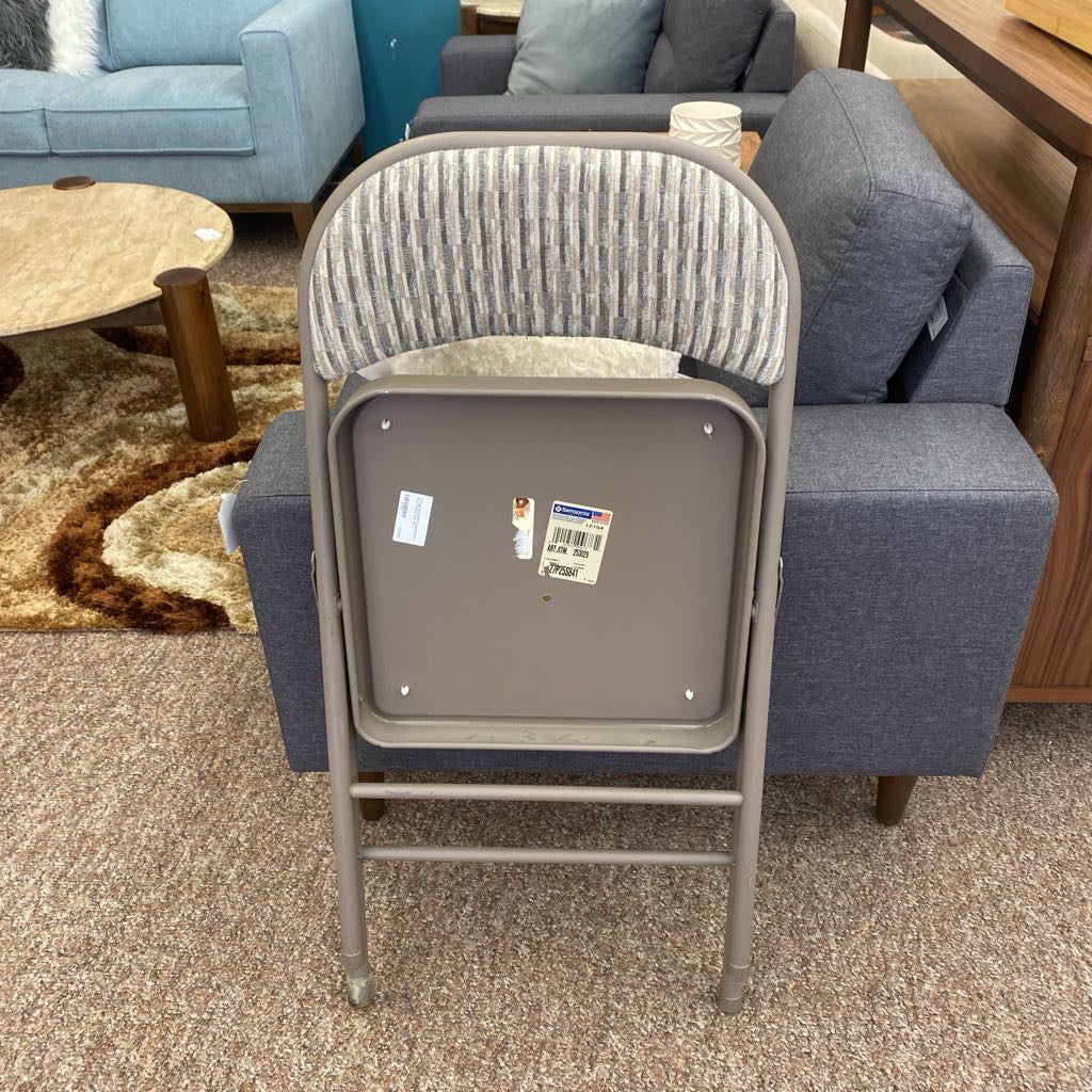 Vintage SAMSONITE Upholstered Seat Folding Chair C DINING CHAIRS