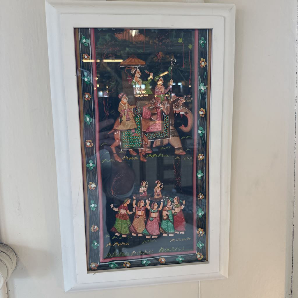 Rajasthani: Royal Procession Painting On Silk ART