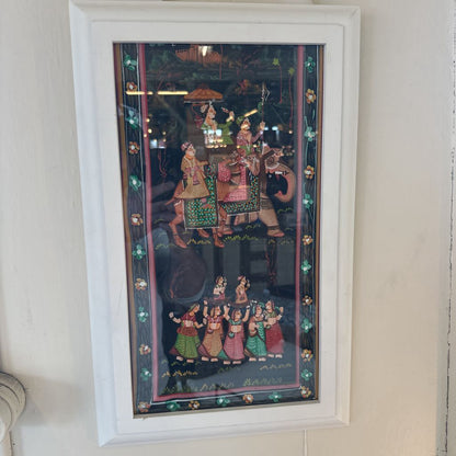Rajasthani: Royal Procession Painting On Silk ART
