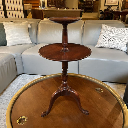 Dark Wood 2 Tier Small Display Table UNIQUE FINDS