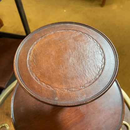 Dark Wood 2 Tier Small Display Table UNIQUE FINDS