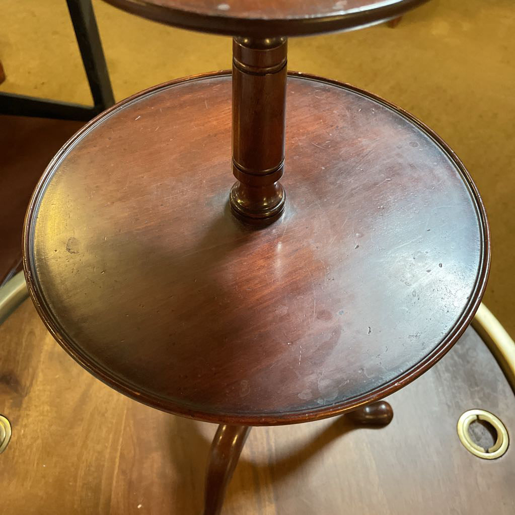 Dark Wood 2 Tier Small Display Table UNIQUE FINDS