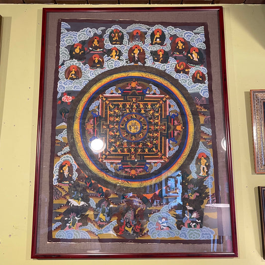 Framed Buddhist Thanka