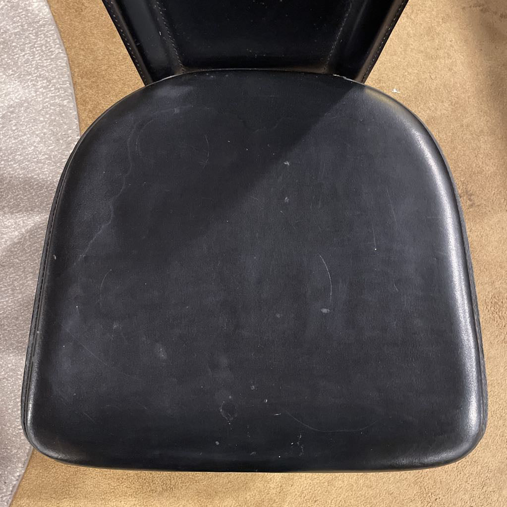 Black Contemporary High Back Dining Chairs w/ Square Cutouts SET of 4 C DINING CHAIRS
