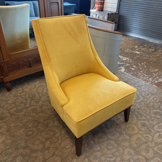 Yellow Velvet Accent Chair