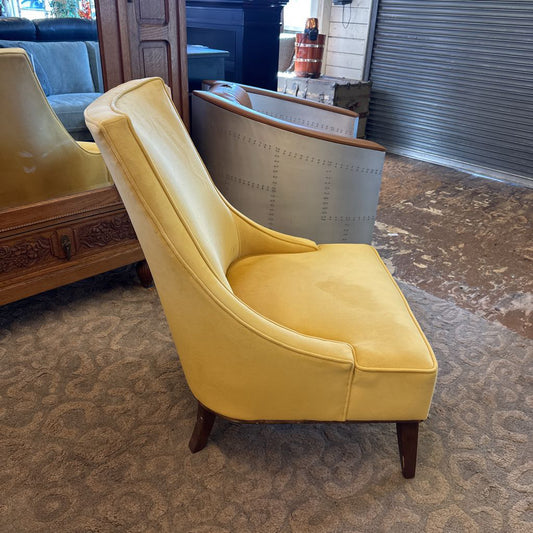 Yellow Velvet Accent Chair