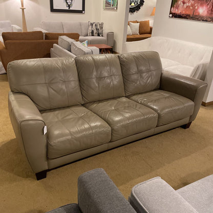 Slate Grey 3 Leather Seat Sofa