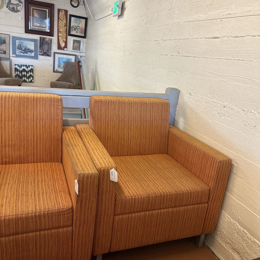Orange Striped Accent Chair U ACCENT CHAIRS