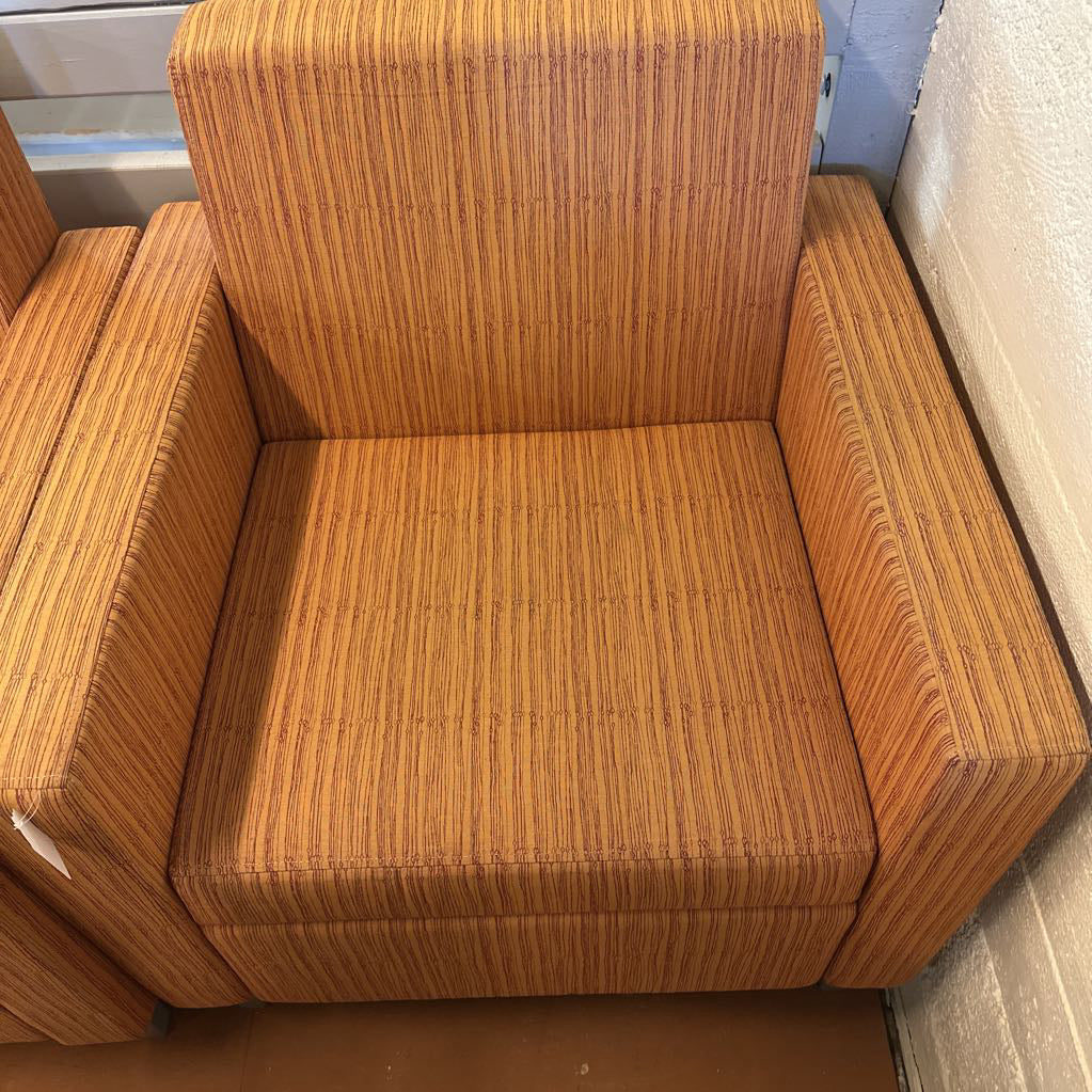 Orange Striped Accent Chair U ACCENT CHAIRS