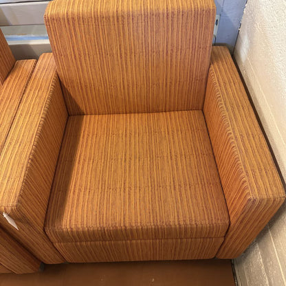 Orange Striped Accent Chair U ACCENT CHAIRS