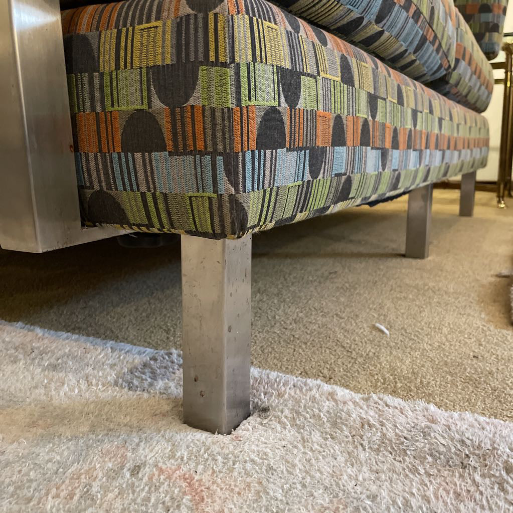 Multicolored Chrome Frame Loveseat U LOVESEATS
