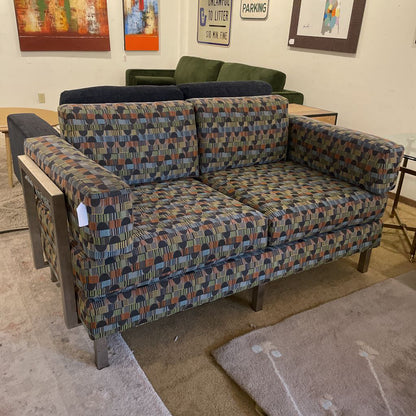 Multicolored Chrome Frame Loveseat U LOVESEATS