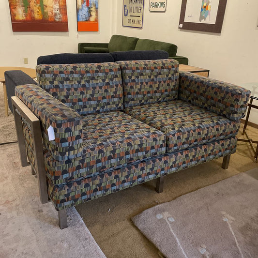 Multicolored Chrome Frame Loveseat U LOVESEATS