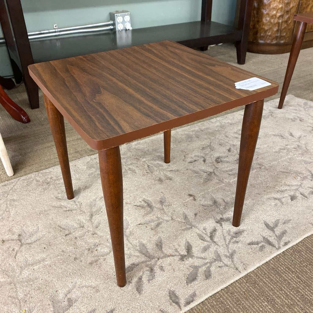 MCM Taper Leg Laminate Square Side Table C SIDE TABLES