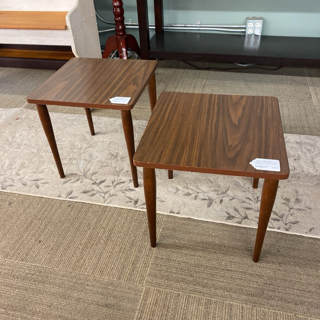 MCM Taper Leg Laminate Square Side Table C SIDE TABLES