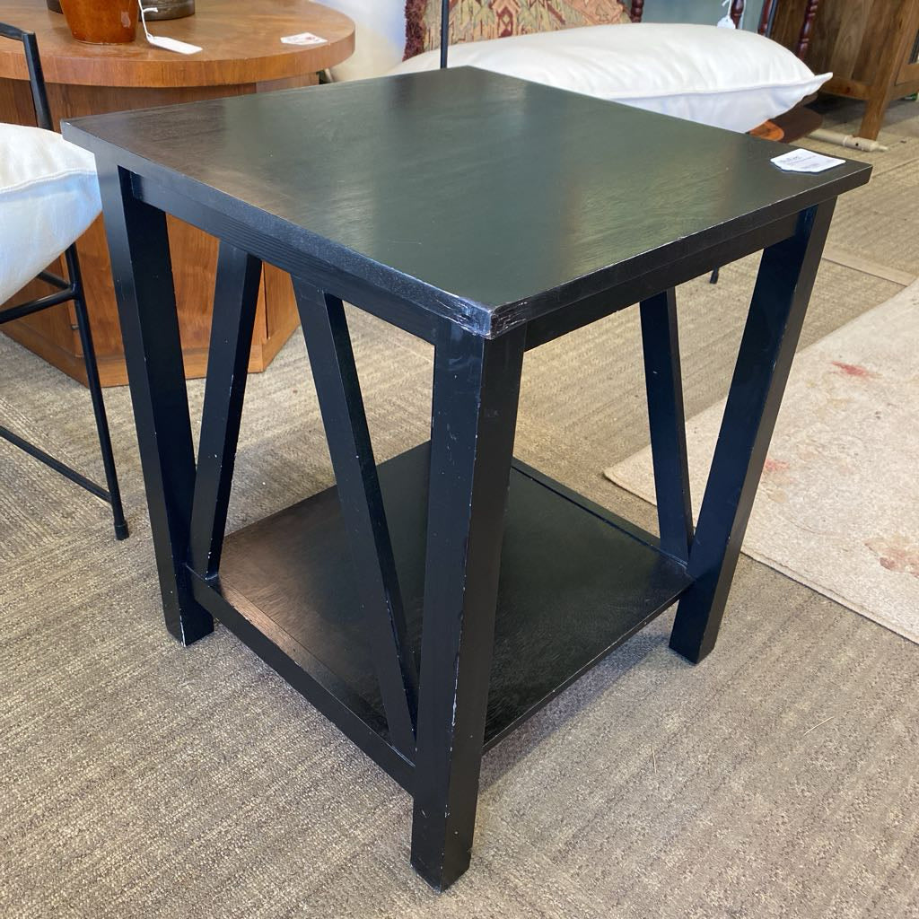 Black Angled Support Side Table C SIDE TABLES