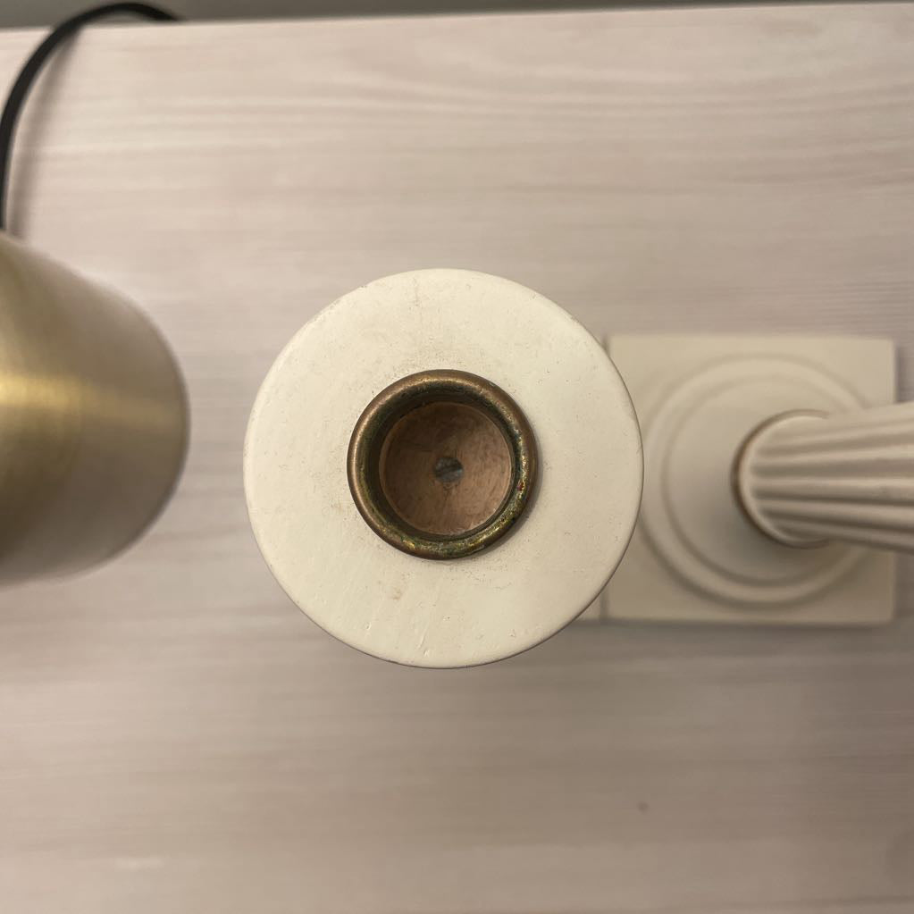 Swedish-Made White Neoclassical Candlestick SET OF 2 UNIQUE FINDS